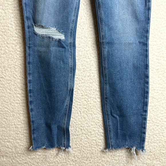 NWOT Paige Womens Verdugo Ankle Ripped Raw Hem Skinny Denim Jeans Blue SIZE 26 - Picture 3 of 11